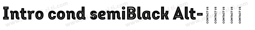Intro cond semiBlack Alt字体转换